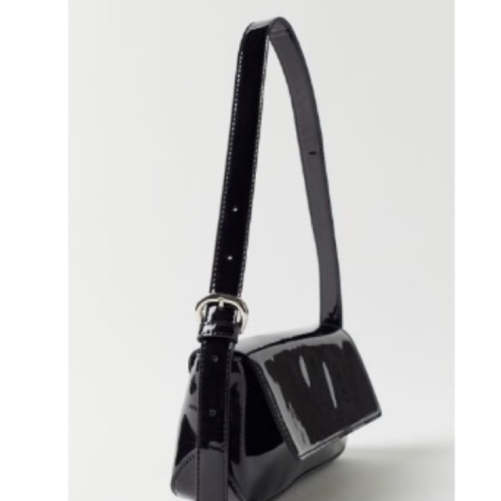 Urban Outfitters Black Mini Bag with Patent Finish